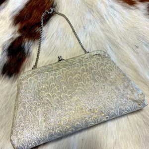 Silver evening bag